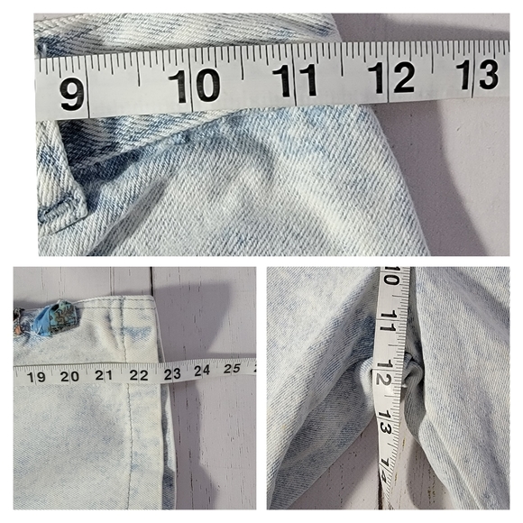 Cap Ferrat Vintage 80's 90's Acid Washed Mom Jean Shorts Jorts Women's Size 7 - Picture 15 of 15